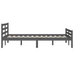 vidaXL Cadre de lit sans matelas gris bois massif 120x200 cm