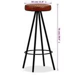 vidaXL Tabourets de bar lot de 2 cuir véritable