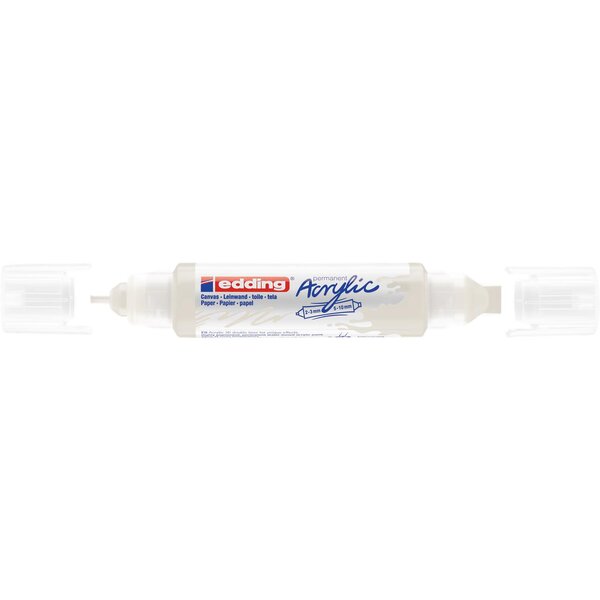 Marqueur acryl 3d dble pointe 5400 blanc trafic 2-3 mm  5-10 mm x 5 EDDING