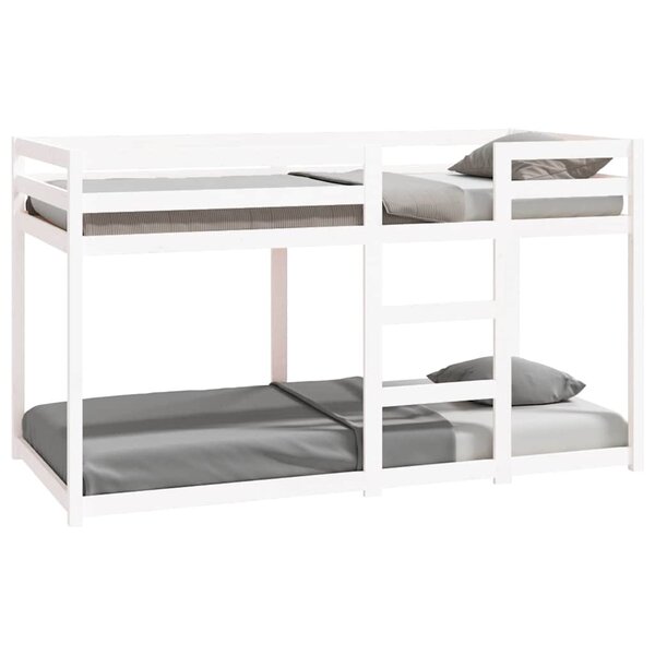 vidaXL Lit superposé sans matelas blanc 90x190 cm bois de pin massif
