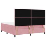 Lit à ressort avec matelas et LED Rose 180x200 cm Velours