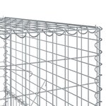 vidaXL Panier gabion avec couvercle 1100x100x150 cm fer galvanisé