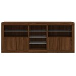 vidaXL Buffet avec lumières LED chêne marron 162x37x67 cm