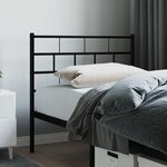 vidaXL Tête de lit métal noir 75 cm
