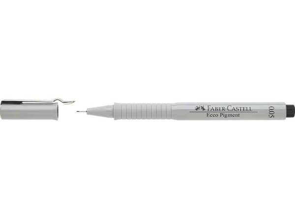 Stylo feutre ECCO PIGMENT 0,6 mm, noir FABER-CASTELL