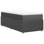 vidaXL Sommier à lattes de lit avec matelas Gris foncé 90x200 cm Tissu