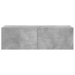vidaXL Meuble TV Gris béton 100x30x30 cm Bois d’ingénierie