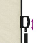 vidaXL Auvent latéral rétractable crème 160x1200 cm