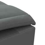 vidaXL Chaise longue de massage avec traversin gris foncé tissu