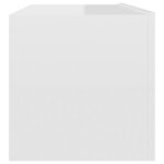 vidaXL Meuble TV Blanc brillant 100x30x30 cm Bois d’ingénierie