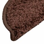 vidaXL Tapis d'escalier 15 Pièces marron 56x17x3 cm