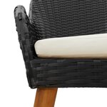 vidaXL Ensemble de salle à manger de jardin 7 pièces en poly rattan noir