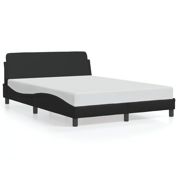 vidaXL Cadre de lit sans matelas noir 140x190 cm similicuir