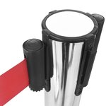 vidaXL Colonnes avec bandes 4 Pièces Barrière d'aéroport Inox Argenté