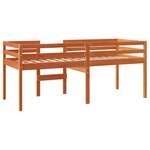 vidaXL Lit haut sans matelas cire marron 90x190 cm bois massif