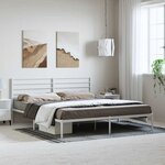 vidaXL Cadre de lit métal sans matelas et tête de lit blanc 193x203 cm