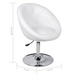 vidaXL Tabourets de bar lot de 2 blanc similicuir