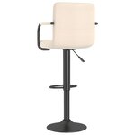 vidaXL Tabouret de bar Crème Tissu