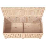 vidaXL Boîte de rangement de jardin 147x68x64 cm Bois massif de pin
