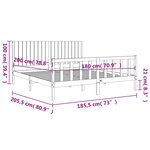 vidaXL Cadre de lit sans matelas bois massif de pin