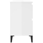 vidaXL Meuble d'évier blanc brillant 80x33x60 cm bois d'ingénierie