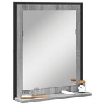 vidaXL Miroir de salle de bain et étagère sonoma gris bois ingénierie