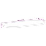 vidaXL Dessus de table 140x50x3 8cm ovale bois massif de manguier brut