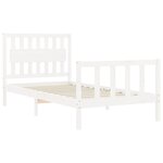 vidaXL Cadre de lit sans matelas blanc 100x200 cm bois de pin massif