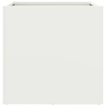 vidaXL Jardinières 2 Pièces blanc 42x40x39 cm acier laminé à froid