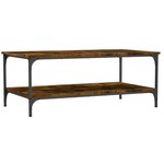 vidaXL Table basse chêne fumé 100x55x40 cm bois d'ingénierie