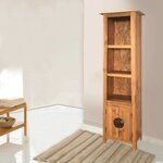 vidaXL Meuble de salle de bain autoportant Bois pin massif 48x32x170cm