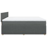 vidaXL Sommier à lattes de lit avec matelas Gris foncé 180x200cm Tissu