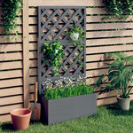 vidaXL Jardinière en treillis Gris 65x33x135 cm WPC