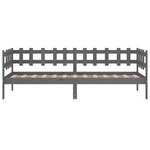vidaXL Lit de jour sans matelas gris 90x190 cm bois de pin massif