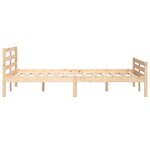 vidaXL Cadre de lit sans matelas bois massif 140x190 cm