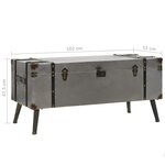 vidaXL Table basse MDF et aluminium 102x51x47 5 cm