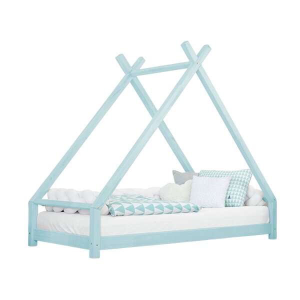 Lit tipi enfant TAHUKA 120 x 180 bleu clair