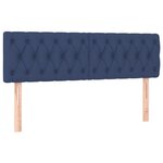 vidaXL Sommier à lattes de lit avec matelas LED Bleu 160x200 cm Tissu