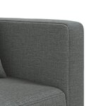 vidaXL Canapé-lit en forme de L gris foncé 275x140x70 cm tissu