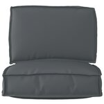 vidaXL Ensemble de coussins en palette 2 pièces Anthracite en tissu Oxford
