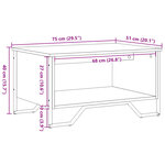 vidaXL Table basse chêne marron 75x51x40 cm bois d'ingénierie