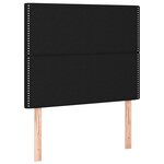 vidaXL Sommier à lattes de lit avec matelas Noir 100x200 cm Tissu