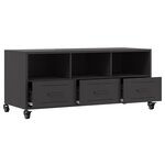 vidaXL Meuble TV noir 100 5x39x43 5 cm acier laminé à froid