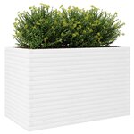 vidaXL Jardinière blanc 110x60x68 5 cm bois de pin massif