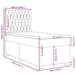 vidaXL Sommier à lattes de lit avec matelas Noir 100x200 cm Velours