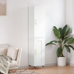 vidaXL Buffet haut Blanc 34 5x34x180 cm Bois d'ingénierie