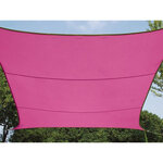 Perel Voile d'ombrage  hydrofuge  4 x 3 m  160 g/m²  polyester  rectangulaire  fuchsia