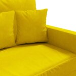 vidaXL Canapé à 3 places Jaune 180 cm Velours