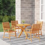 vidaXL Ensemble à manger de jardin 5 Pièces Bois d'acacia solide