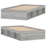 vidaXL Cadre de lit sonoma gris 90x200 cm